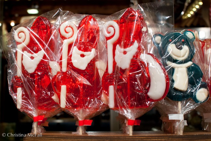 german Santa Claus lollipops are very festive